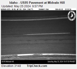 Traffic Cam Idaho - US 95 Pavement at Midvale Hill